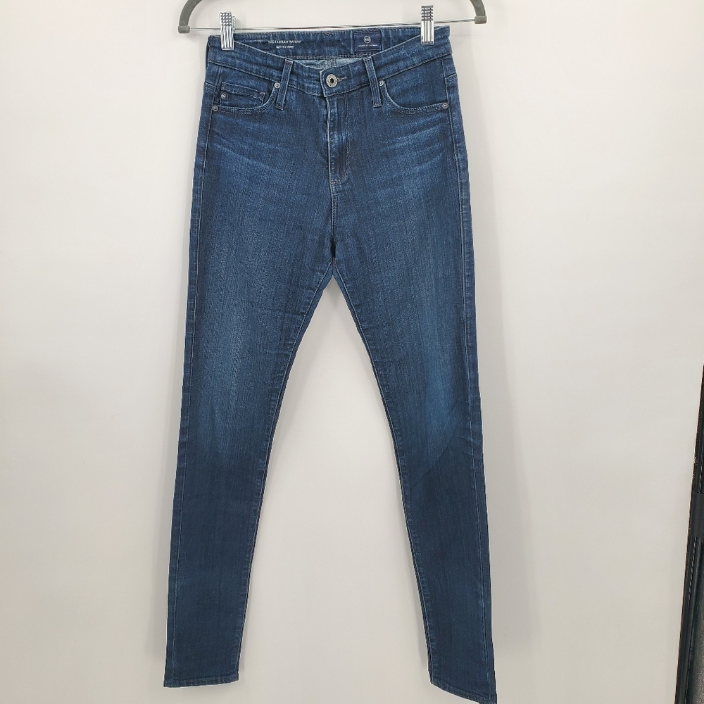 ♧♧ AG Adriano Goldschmied The Farrah High-Rise Skinny Jeans Size 25R Dark Wash